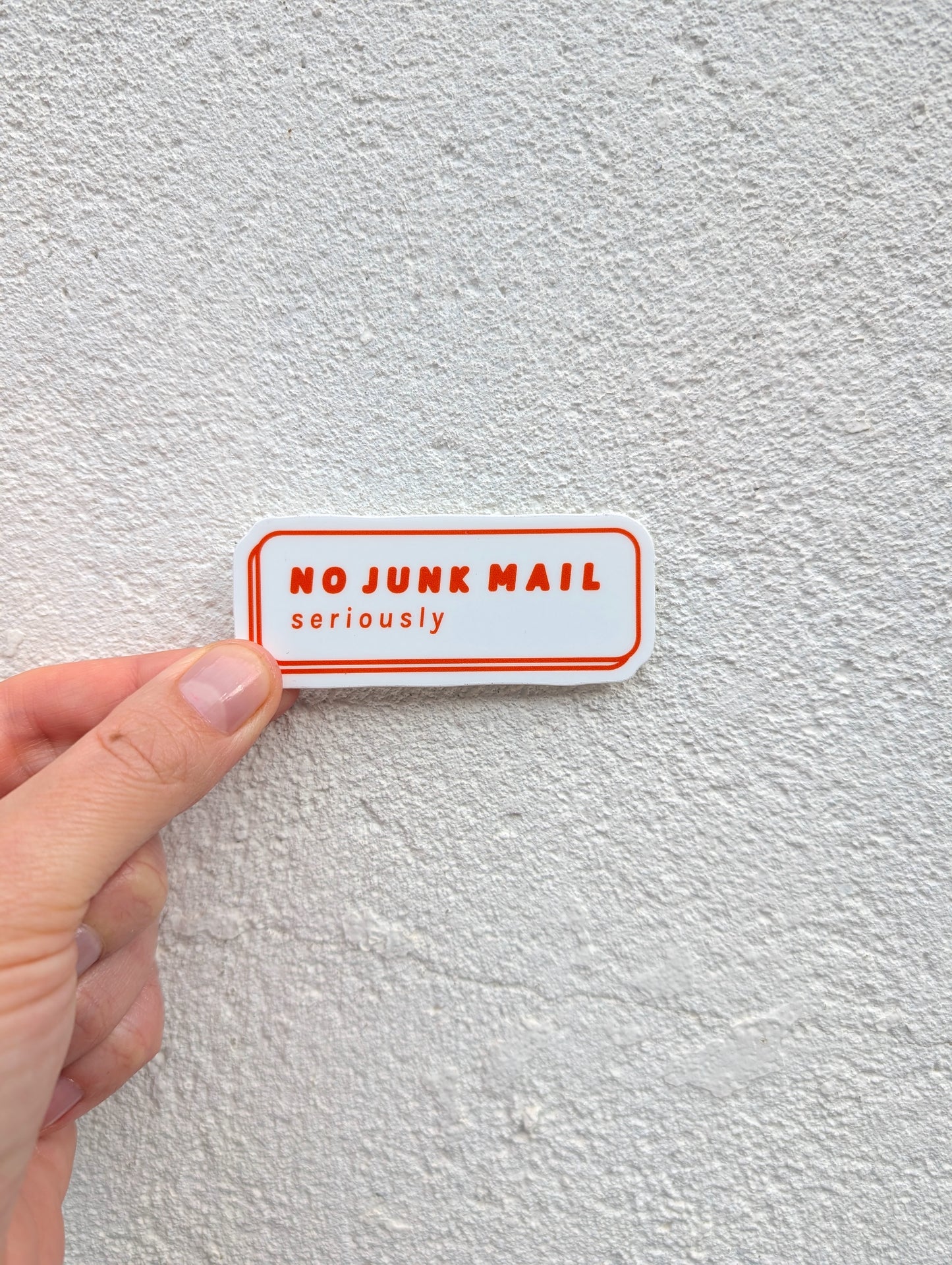 Seconds Sale! No Junk Mail Sticker (Red)