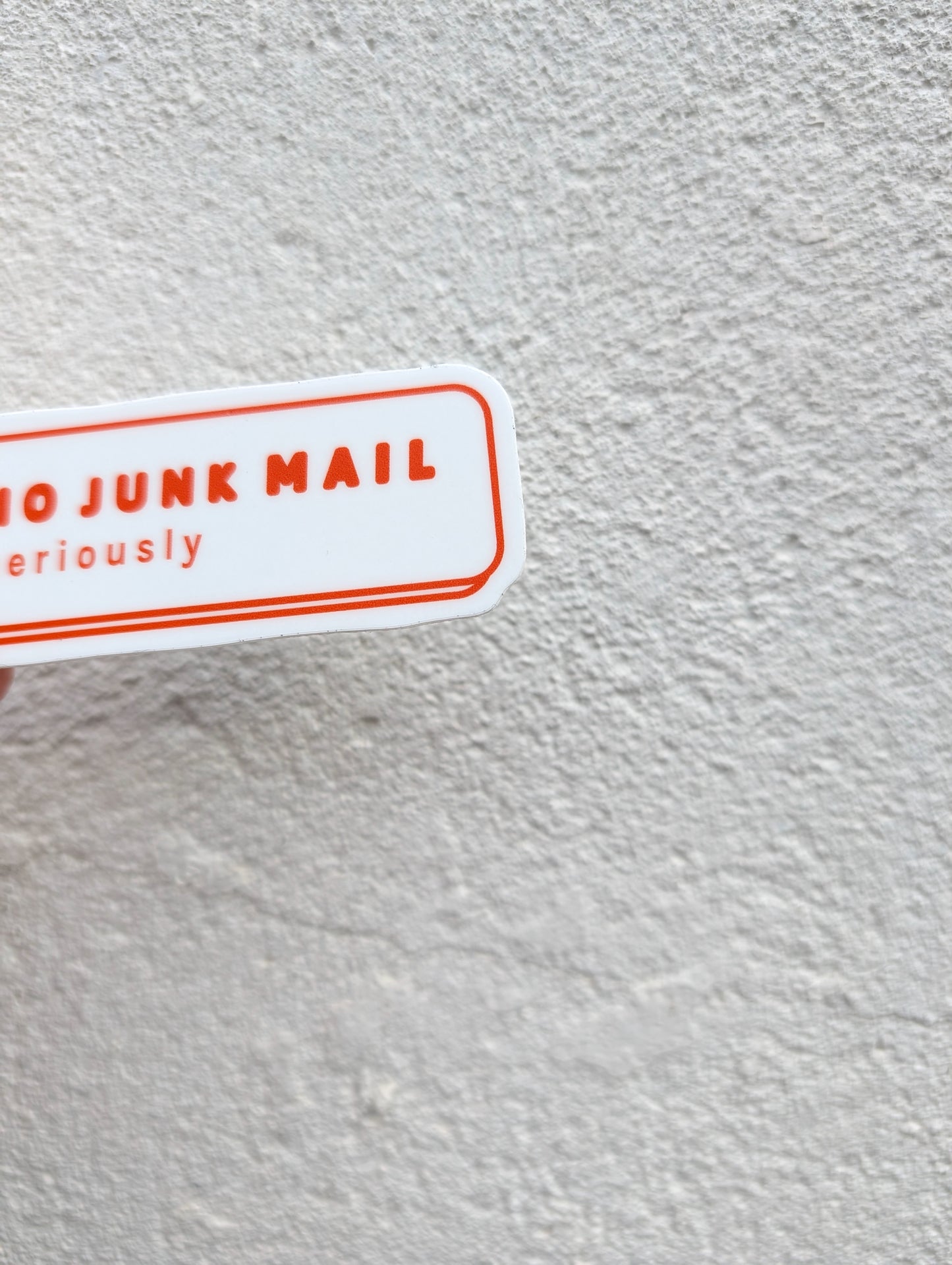 Seconds Sale! No Junk Mail Sticker (Red)