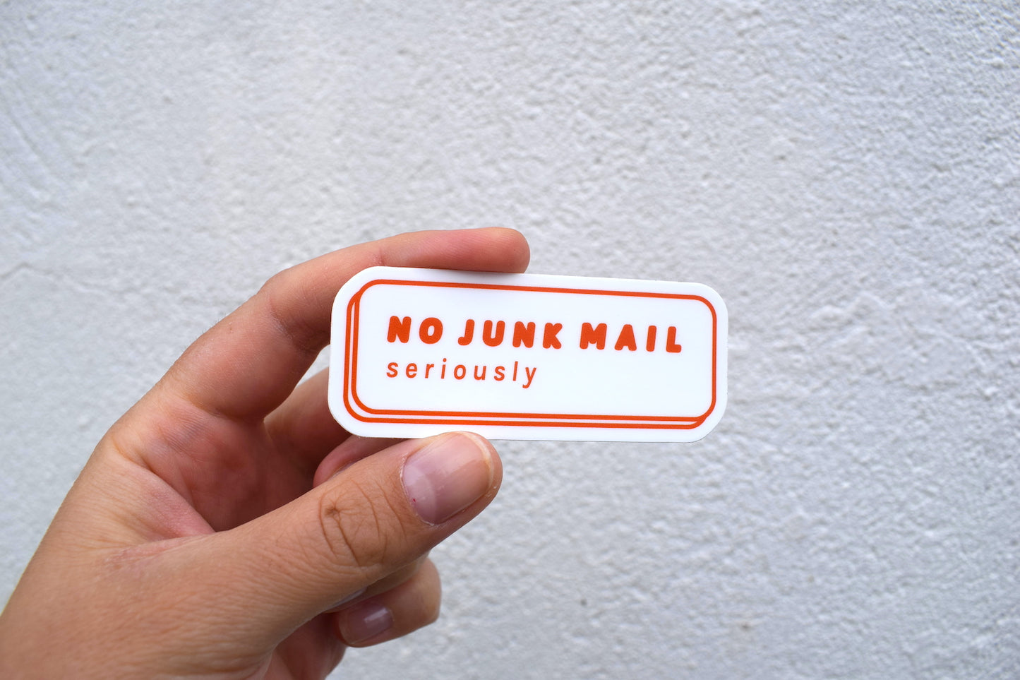 No junk mail sticker
