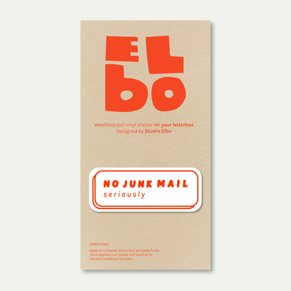 No Junk Mail Sign (Red)
