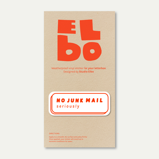 No Junk Mail Sign (Red)
