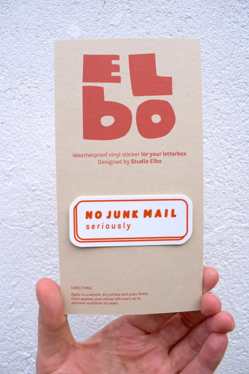No junk mail sticker