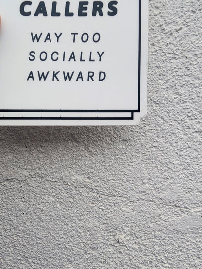 Seconds Sale! No Cold Callers Sticker (Black)