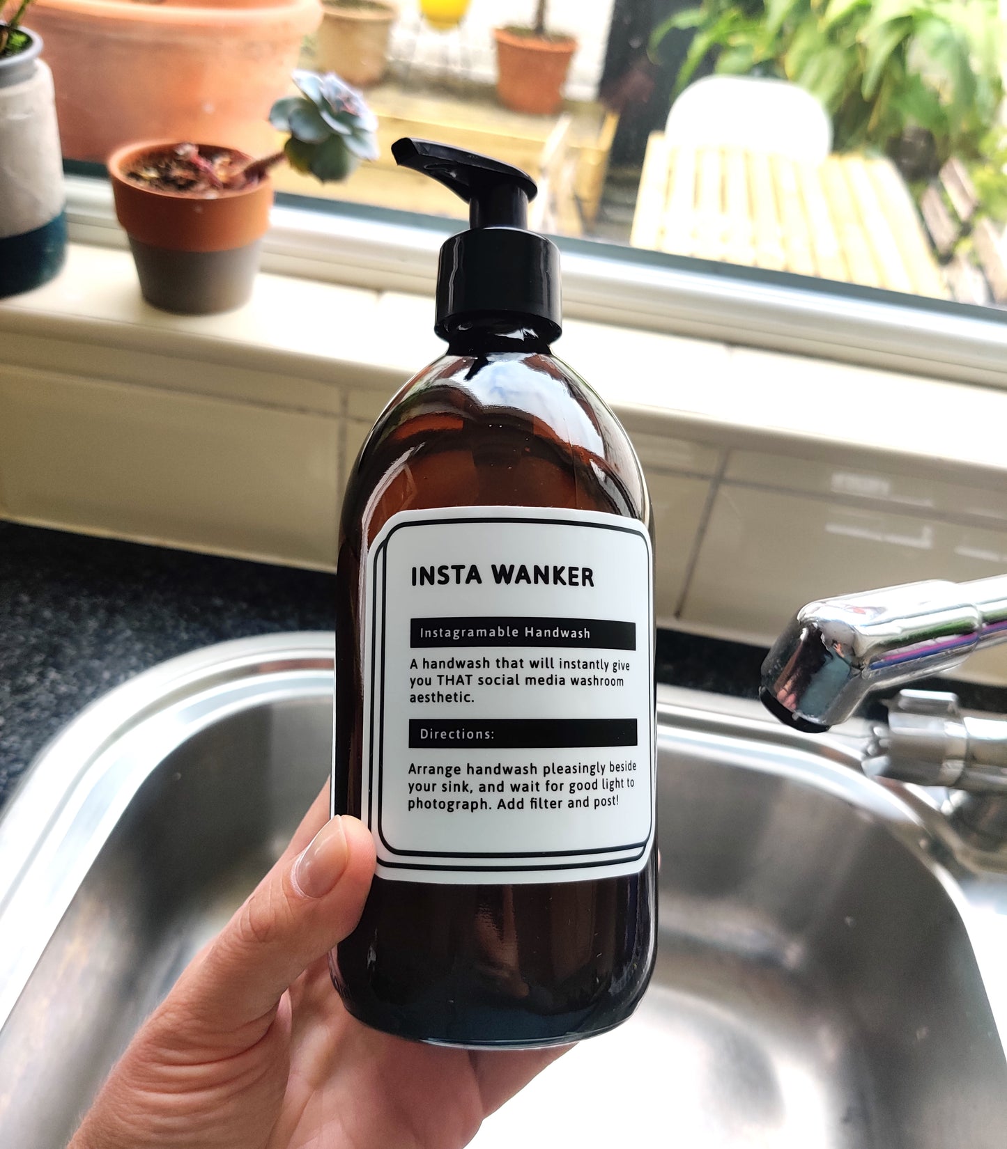Insta Wanker Funny Hand Wash Label