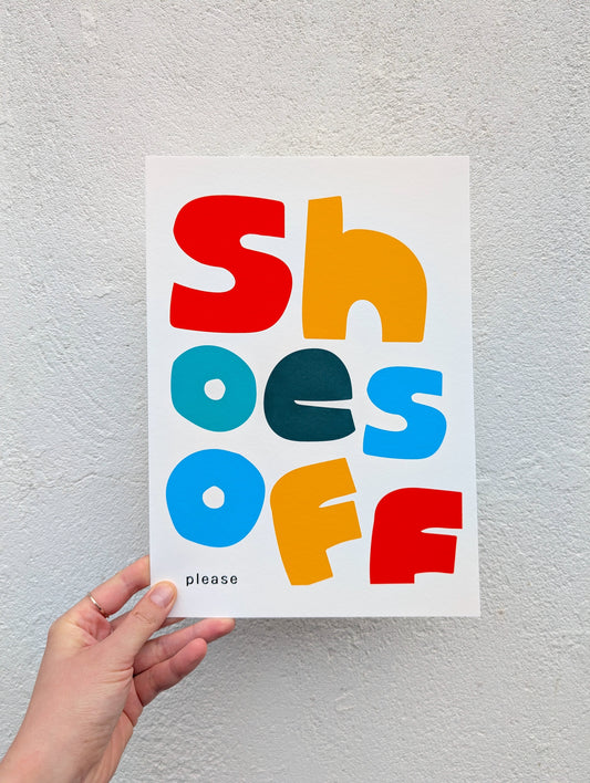 Seconds Sale! Shoes Off Please A4 Print