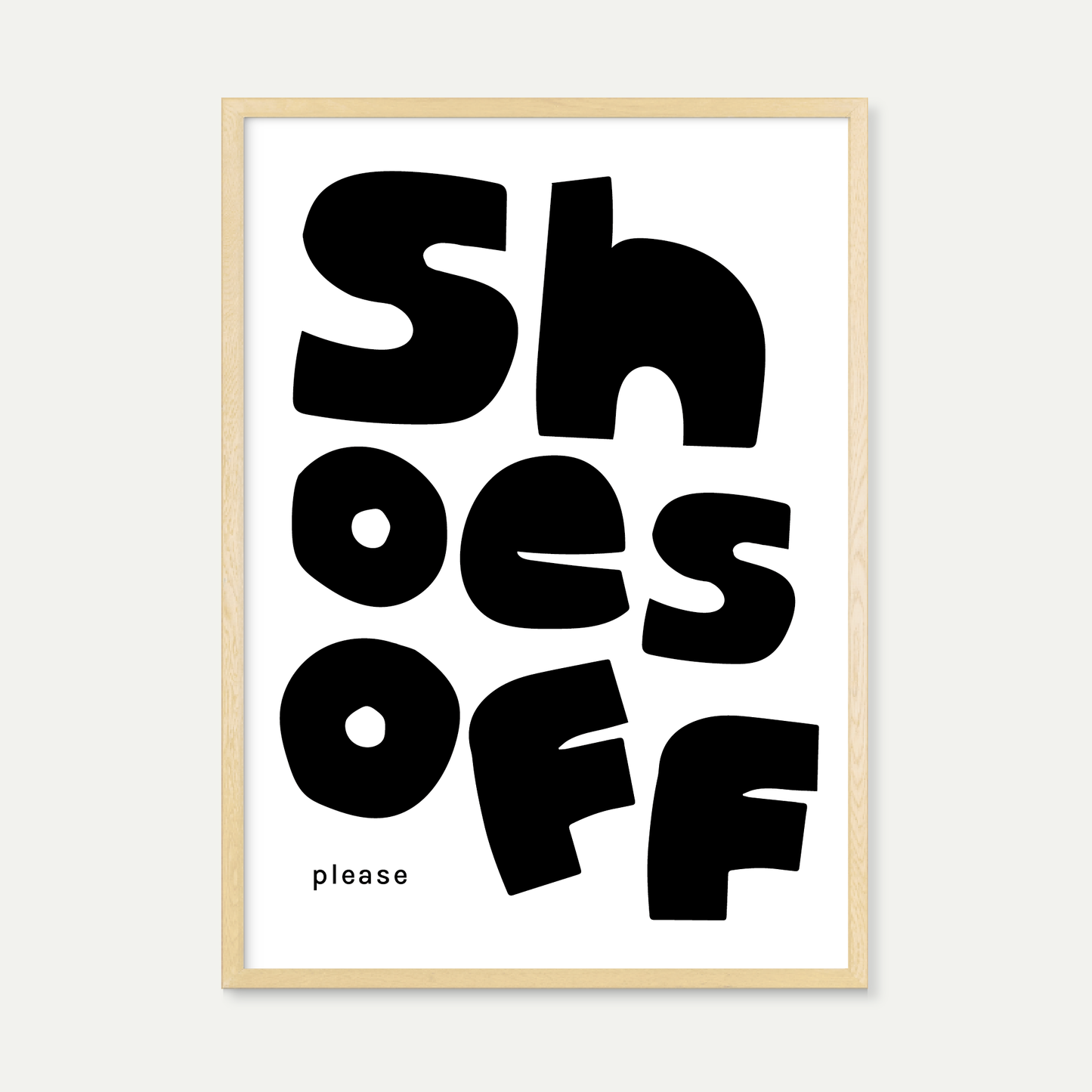 Shoes Off Please Print (Black)