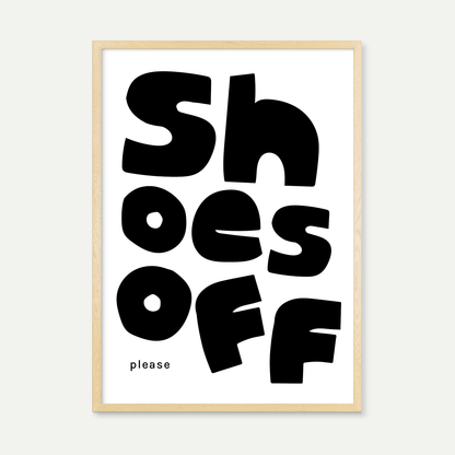 Shoes Off Please Print (Black)