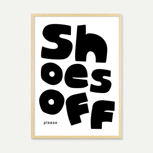 Shoes Off Please Print (Black)