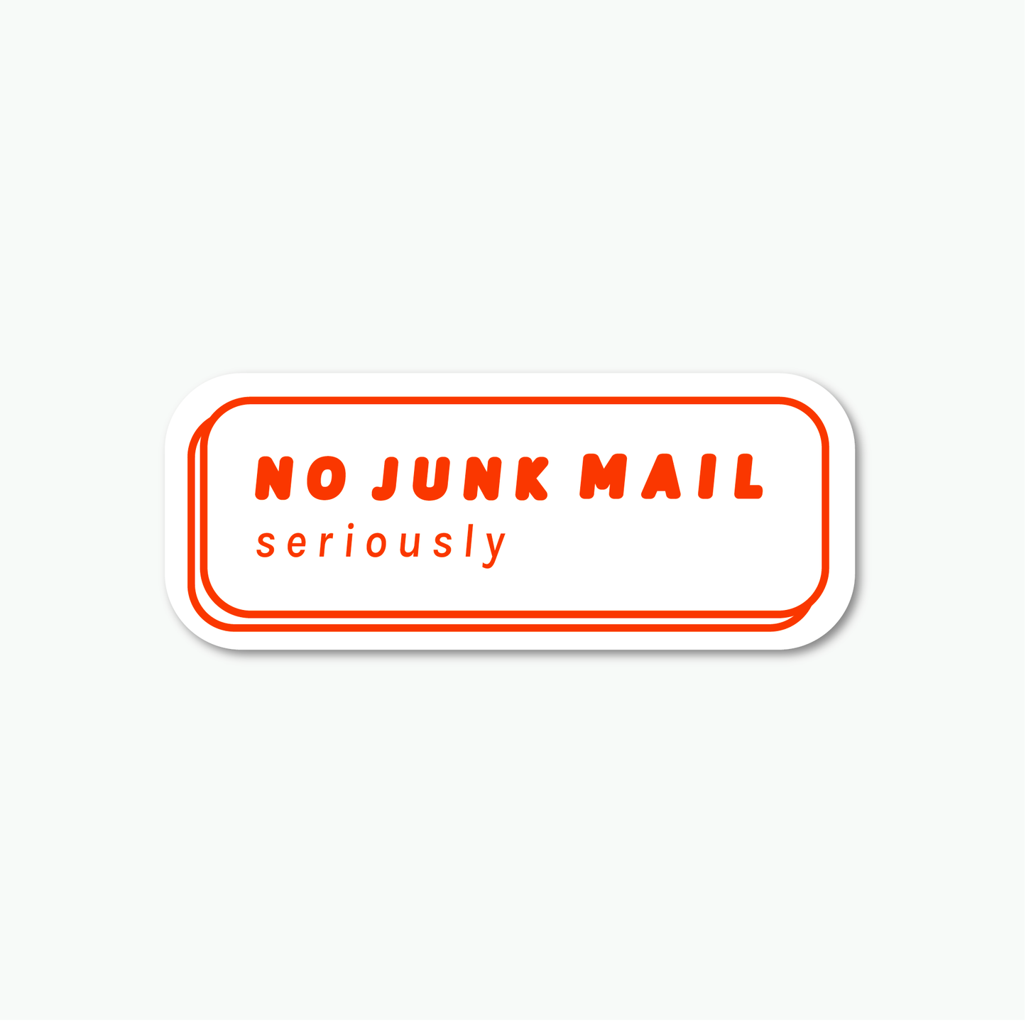 No Junk Mail Sign (Red)