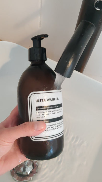 Insta Wanker Funny Hand Wash Label