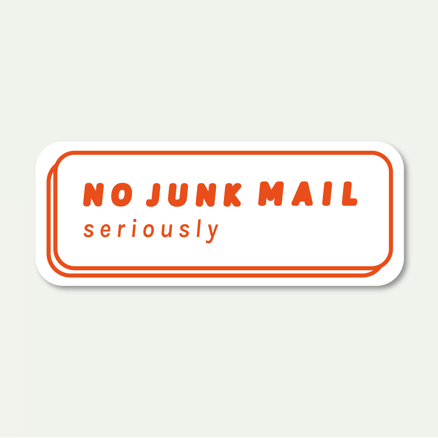 No Junk Mail Sign (Red)