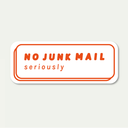 No Junk Mail Sign (Red)