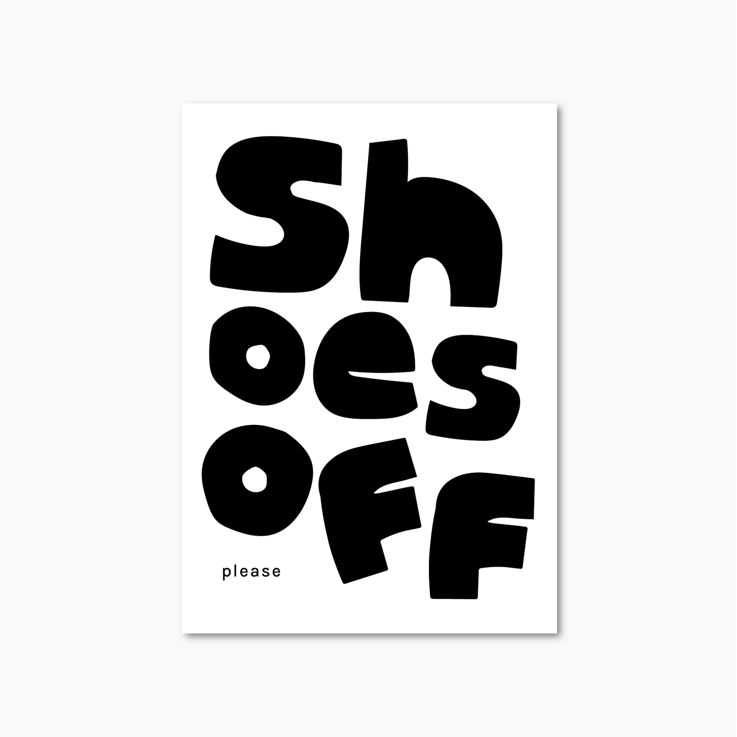 Shoes Off Please Print (Black)