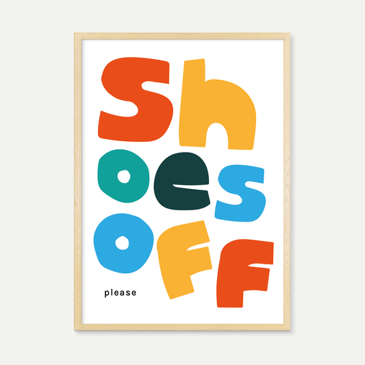 Shoes Off Please Print (Multi - Colour)